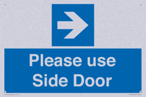 Please use Side Door (arrow Right) 